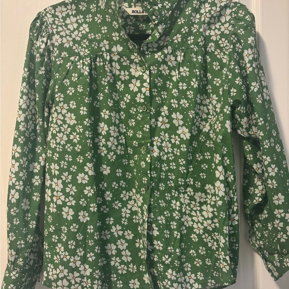 ROLLA'S Green Floral Blouse - Picture 4 of 4